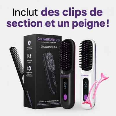 Brosse chauffante et lissante