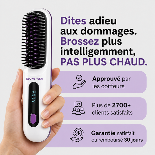 Brosse chauffante et lissante